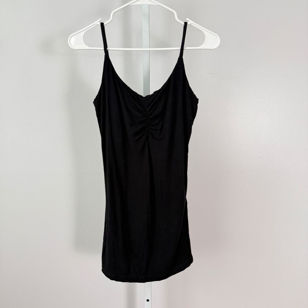Seraphine sz 4 Black Ruched V Neck Cami Tank Top casual